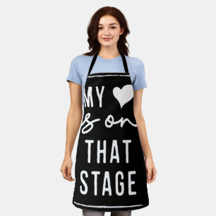 My Heart Is On That Stage Dance Mom Vintage Retro Apron