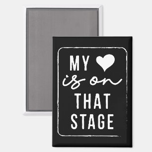 My Heart Is On That Stage Dance Mom Vintage Retro Magnet