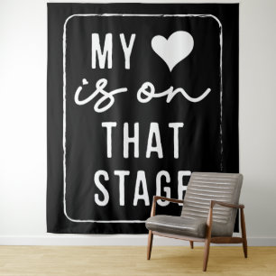 My Heart Is On That Stage Dance Mom Vintage Retro Tapestry