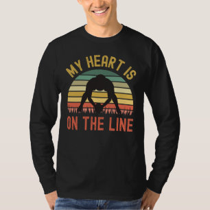 My Heart Is On The Line Football Offense T-Shirt
