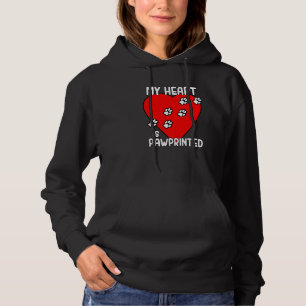 My Heart Is Pawprinted Best Pet Ever New For 202 Hoodie