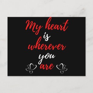 My Heart Is Wherever You Are Holiday Postcard