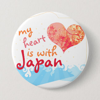 My Heart is with Japan Pinback Button