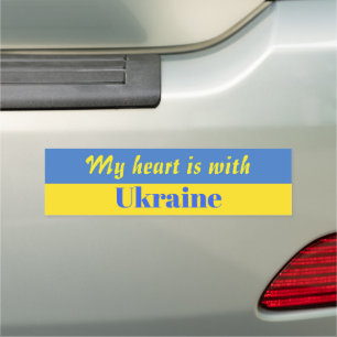 My Heart is With Ukraine Car Magnet