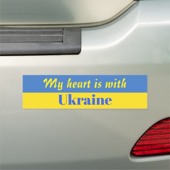 My Heart is With Ukraine Car Magnet (In Situ)