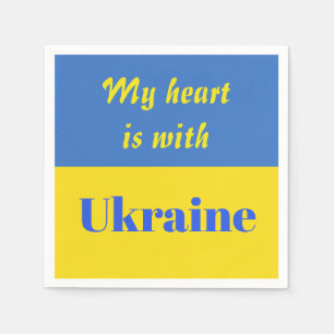 My Heart is With Ukraine Napkins