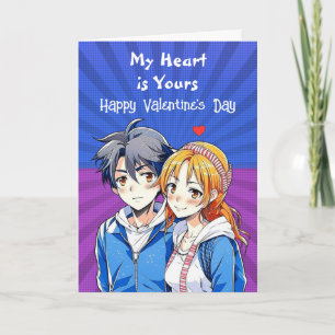 My Heart is Yours Anime Happy Valentine's Day Card