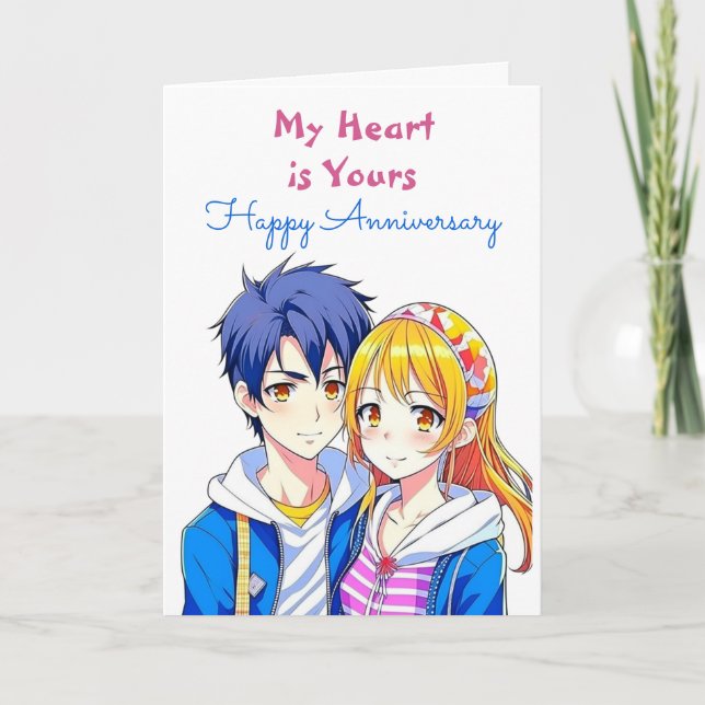 My Heart is Yours | Happy Anniversary Card (Front)