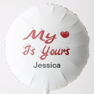 My Heart Is Yours Personalized Valentines Day Balloon