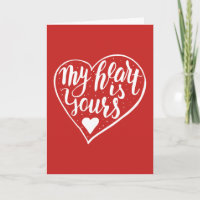 My Heart Is Yours Personalised Valentine Card