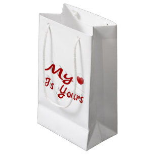 My Heart Is Yours Valentines Day Small Gift Bag