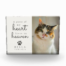 My Heart Lives in Heaven Cream Cat Memorial