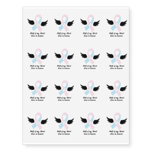 My Heart Lives In Heaven Loss Awareness Temporary Tattoos