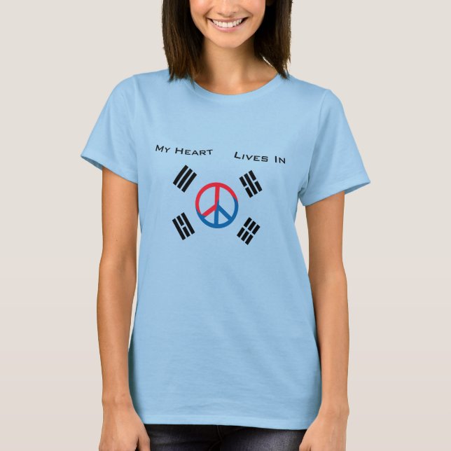 My Heart Lives In South Korea Shirt (Front)