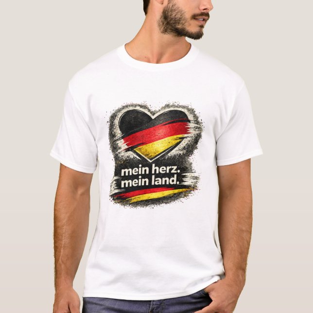 My Heart. My Country. – German Flag Deutschland T-Shirt (Front)