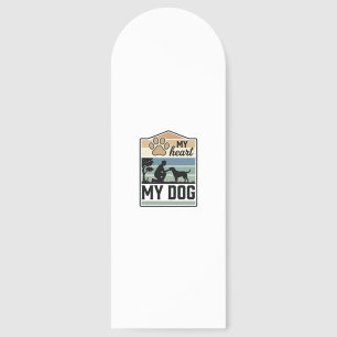 My Heart My Dog Vintage Engraving Dog Lover Design Bookmarks