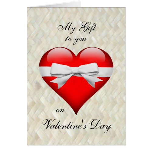 My heart My life My love on Valentines Day Card