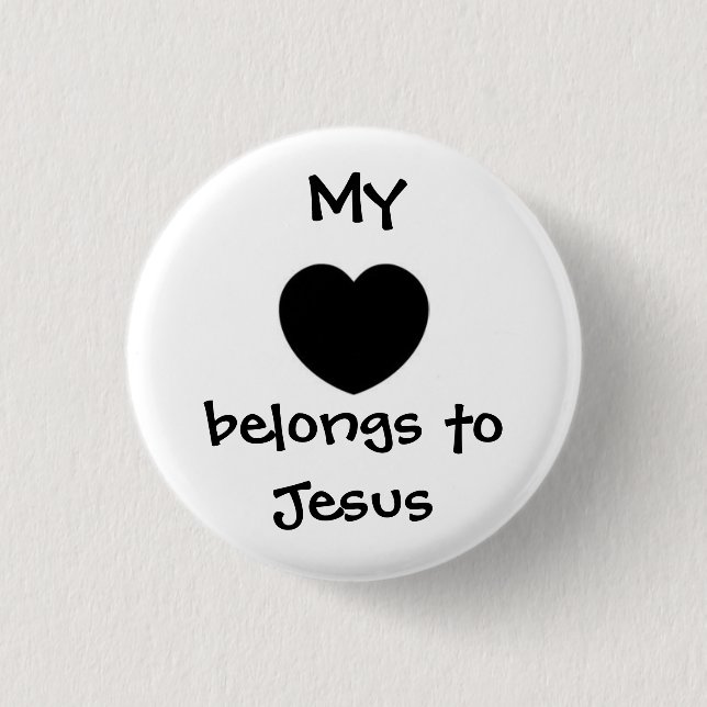 My heart pinback button (Front)