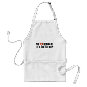 My Heart Polish Guy Adult Apron