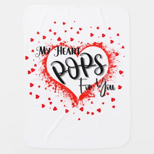 My Heart Pops For You Baby Blanket