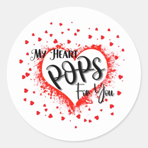 My Heart Pops For You Classic Round Stickers