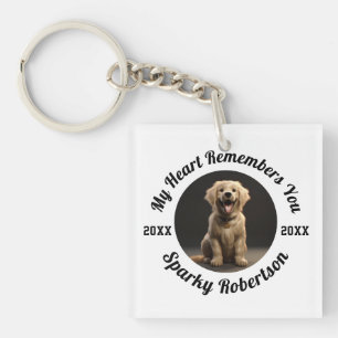 My Heart Remembers You Pet Memorial Keychain