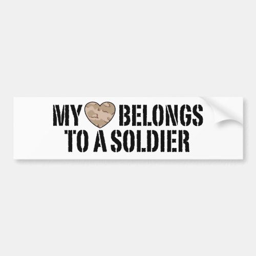 My Heart Soldier Bumper Sticker