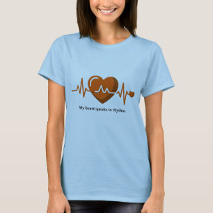 My Heart Speaks in Rhythm - Women's EKG Heartbeat T-Shirt