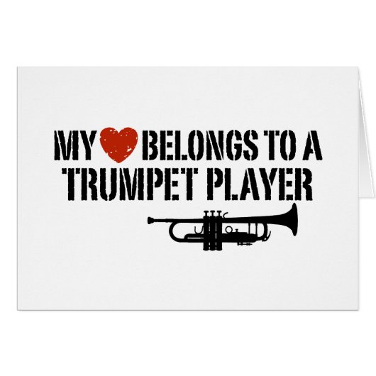 My Heart Trumpet Player Cards (Front Horizontal)