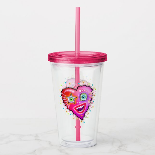 MY HEART WILL GLOW ON ACRYLIC TUMBLER (Front)