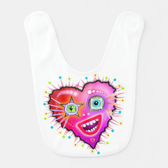 MY HEART WILL GLOW ON BABY BIB (Front)