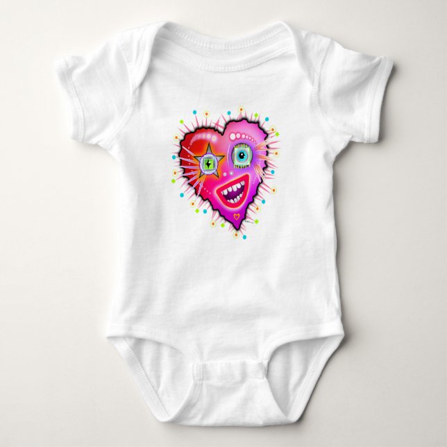 MY HEART WILL GLOW ON BABY BODYSUIT (Front)