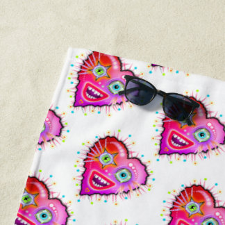 MY HEART WILL GLOW ON BEACH TOWEL