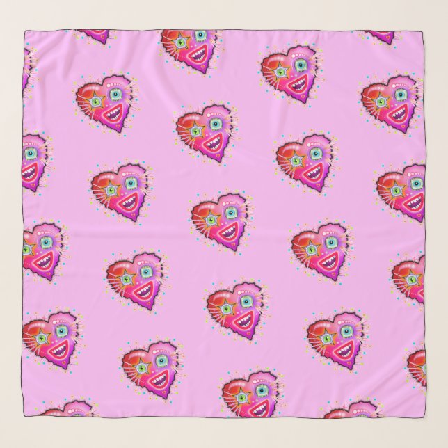 MY HEART WILL GLOW ON Chiffon Scarf (Front)