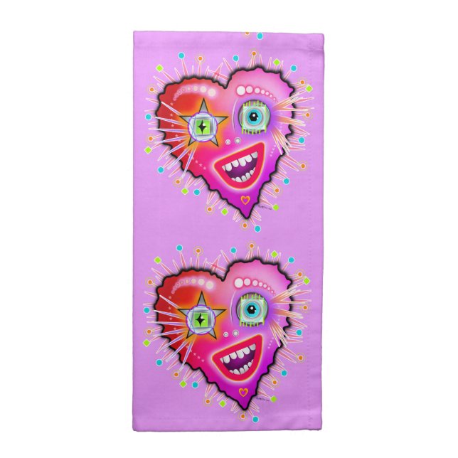 MY HEART WILL GLOW ON CLOTH NAPKIN (Half Fold)