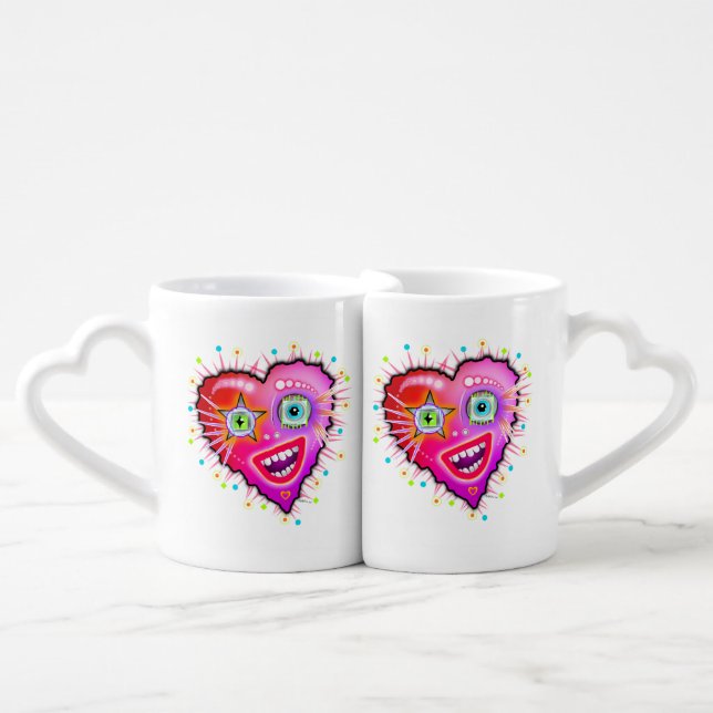 MY HEART WILL GLOW ON COFFEE MUG SET (Front Nesting)