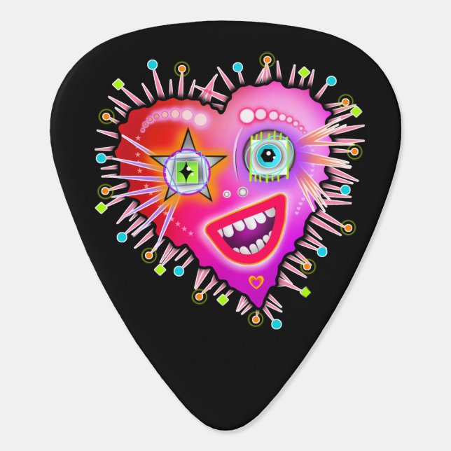 MY HEART WILL GLOW ON GUITAR PICK (Back)