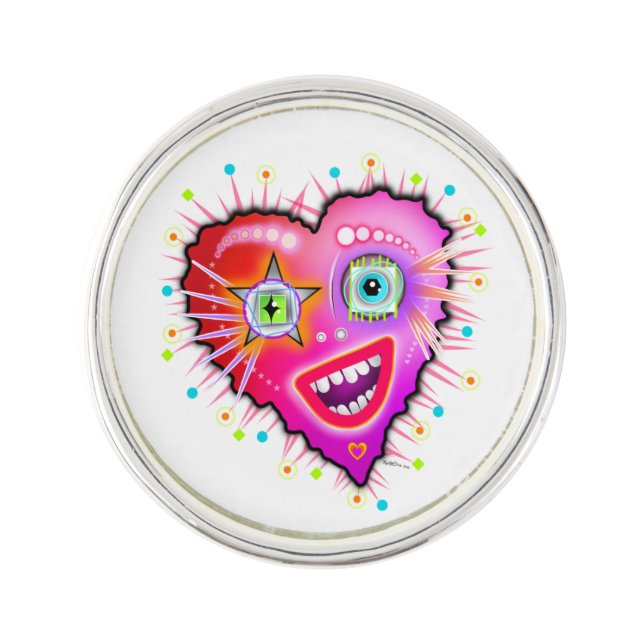 MY HEART WILL GLOW ON LAPEL PIN (Front)