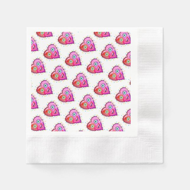 MY HEART WILL GLOW ON NAPKINS (Front)