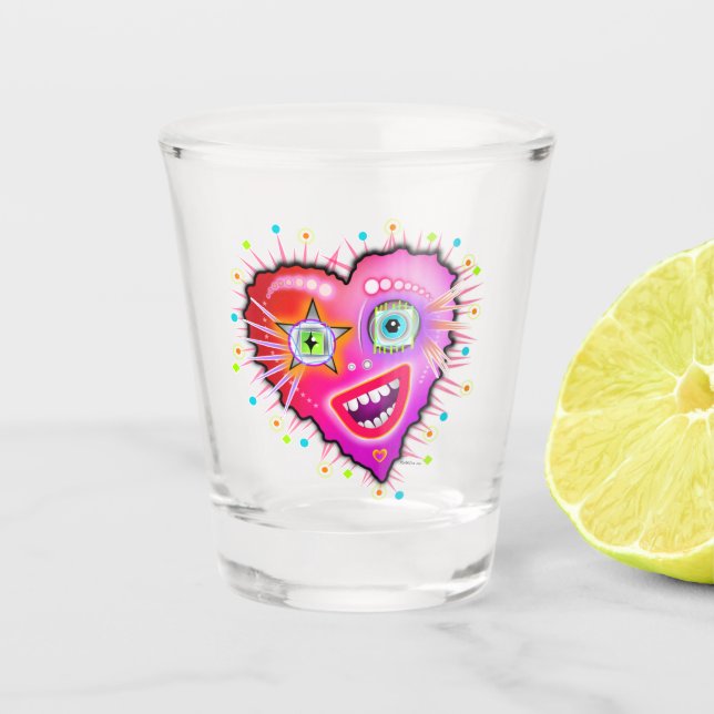 MY HEART WILL GLOW ON SHOT GLASS (Front)