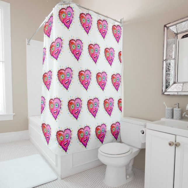 MY HEART WILL GLOW ON SHOWER CURTAIN (In Situ)