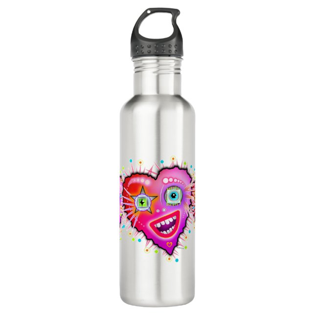 MY HEART WILL GLOW ON STAINLESS STEEL WATER BOTTLE (Front)