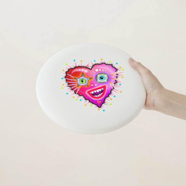 MY HEART WILL GLOW ON Wham-O FRISBEE (In Hand)