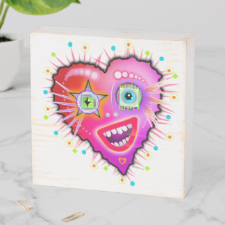 MY HEART WILL GLOW ON Wood Box Sign