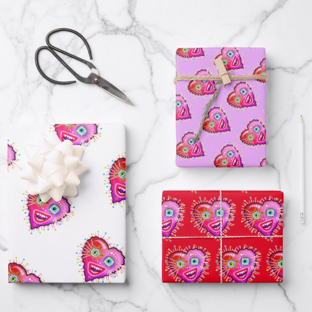 MY HEART WILL GLOW ON WRAPPING PAPER SHEETS (Front)