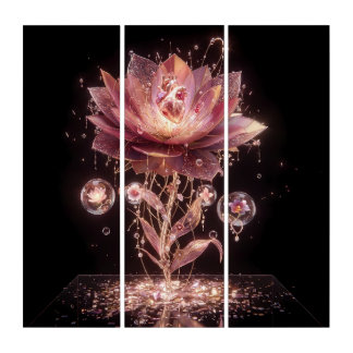 My Heartbeat: A Sparkling Rose Gold Flower Trilogy Triptych