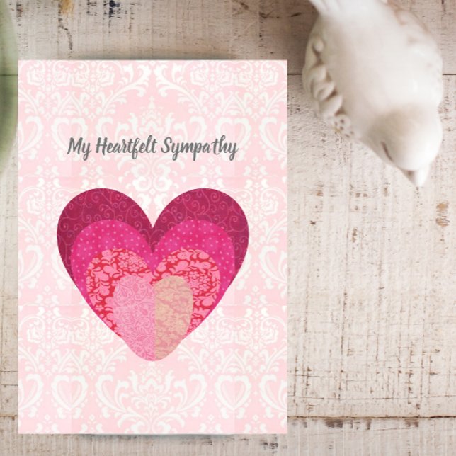 My Heartfelt Sympathy Quilt Look Heart Card (Creator Uploaded)