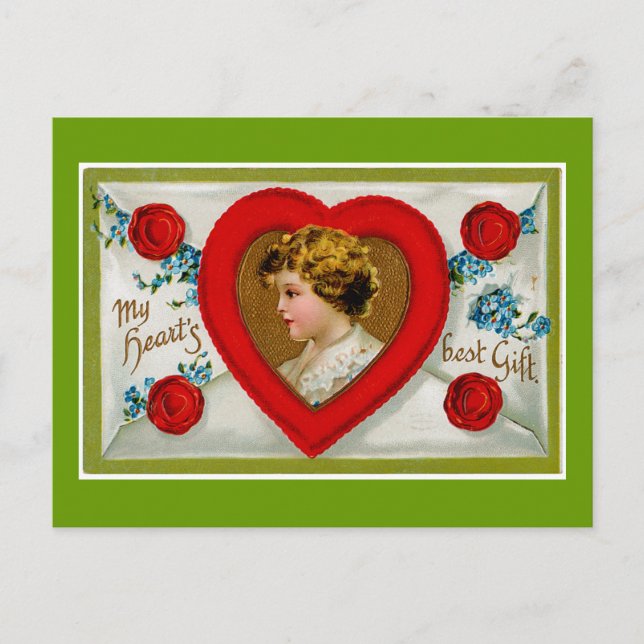 My Hearts Best Gift Holiday Postcard (Front)