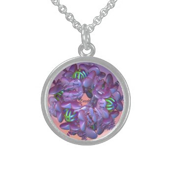 My Hearts In A Whirl Neckace Sterling Silver Necklace by Rosemariesw at Zazzle