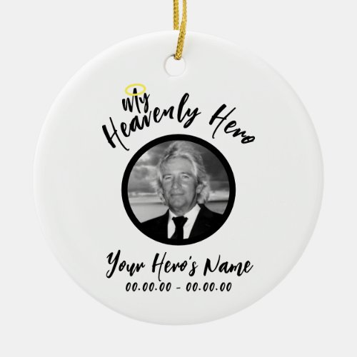 My Heavenly Hero Memorial Ornament 